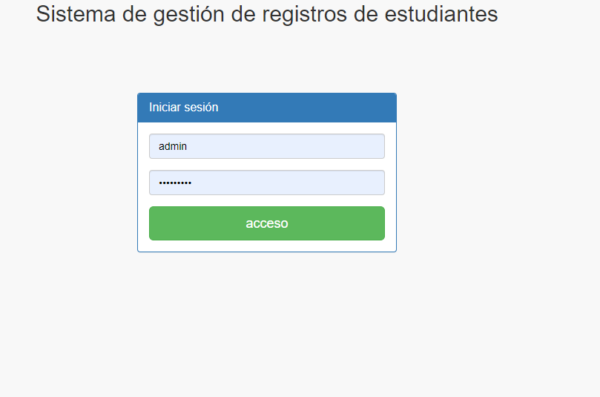 SISTEMA DE GESTION DE REGISTROS DE ESTUDIANTES